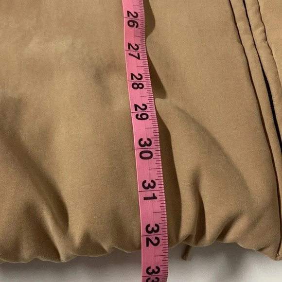 Imperfect winter coat made in Russia removable raccoon fur large tan heavy coat - Picture 8 of 16